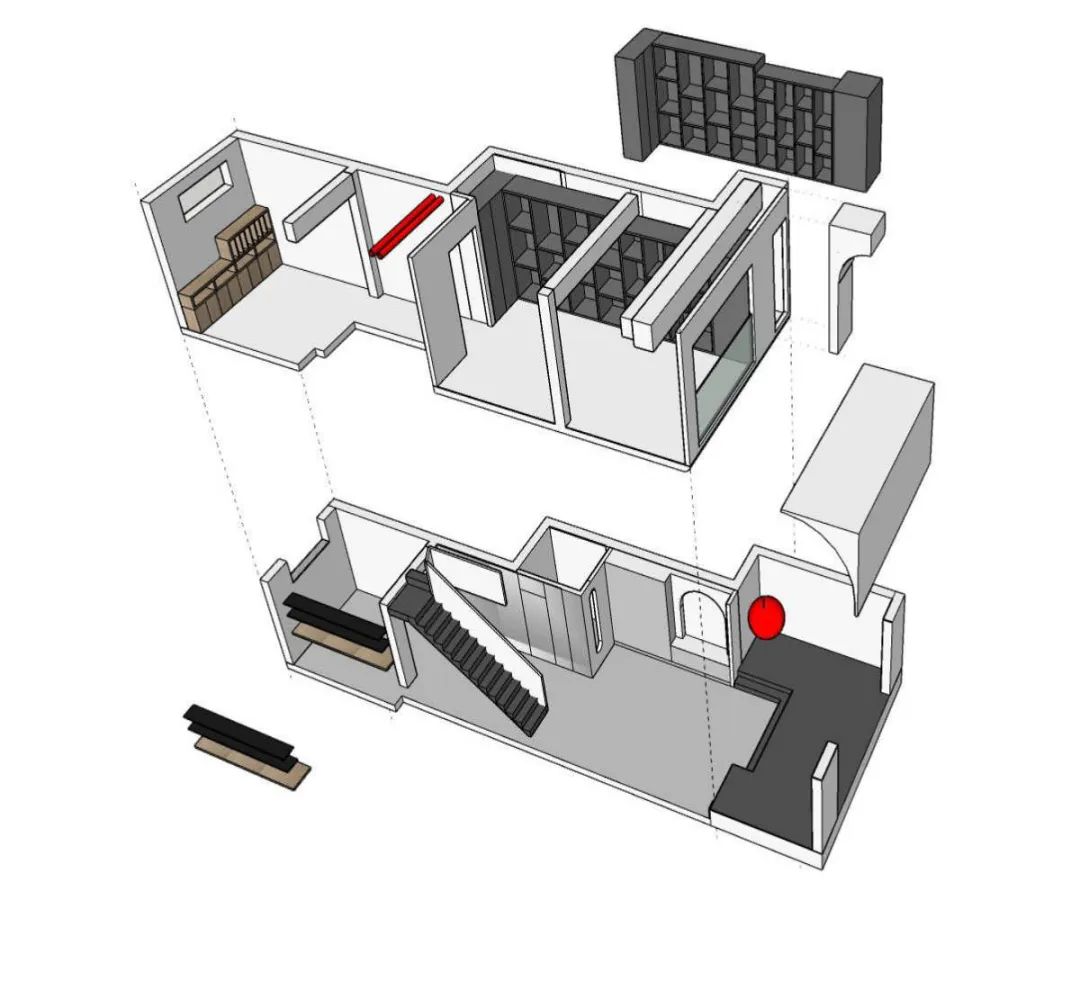 淮安观恒设计办公室 | 极简缀红,艺术空间的典范-9