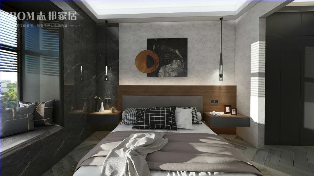 四川泸州 105㎡现代轻奢两居室,黑白灰中的小家大味道!-52