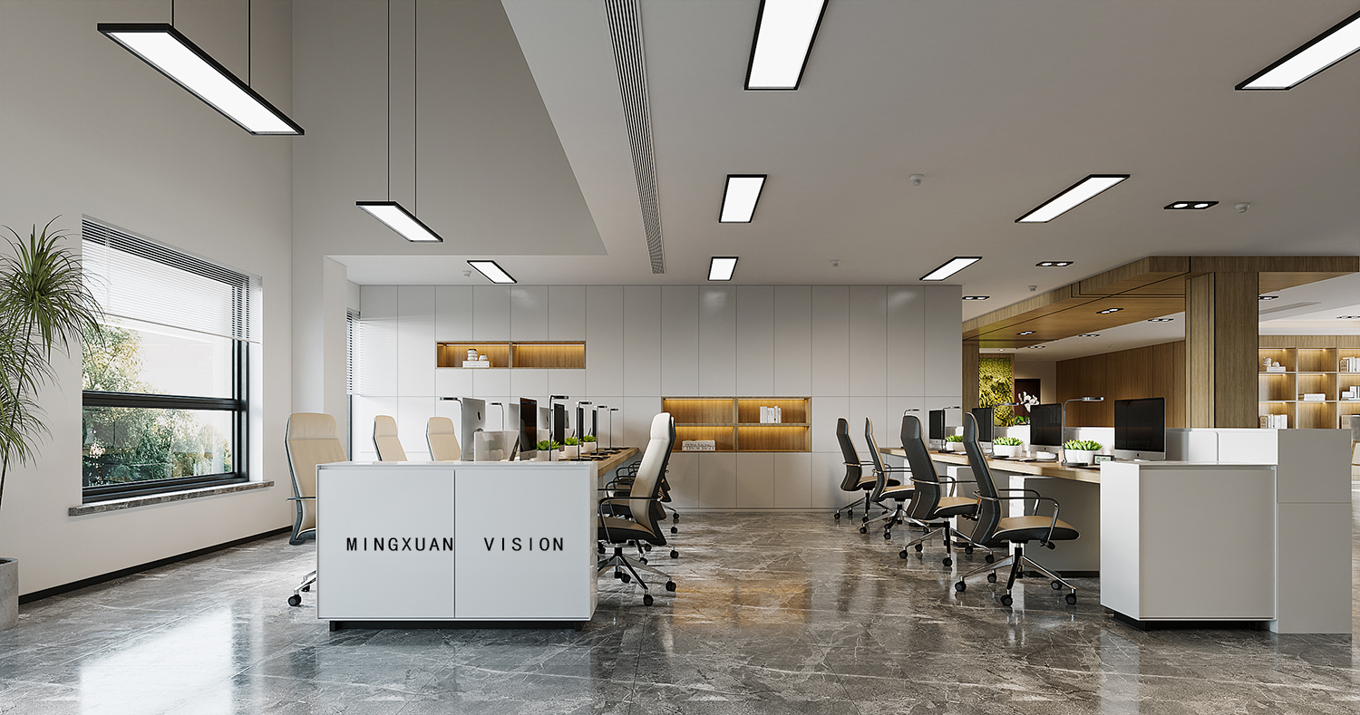 现代简约办公室设计案例丨铭渲表现-6