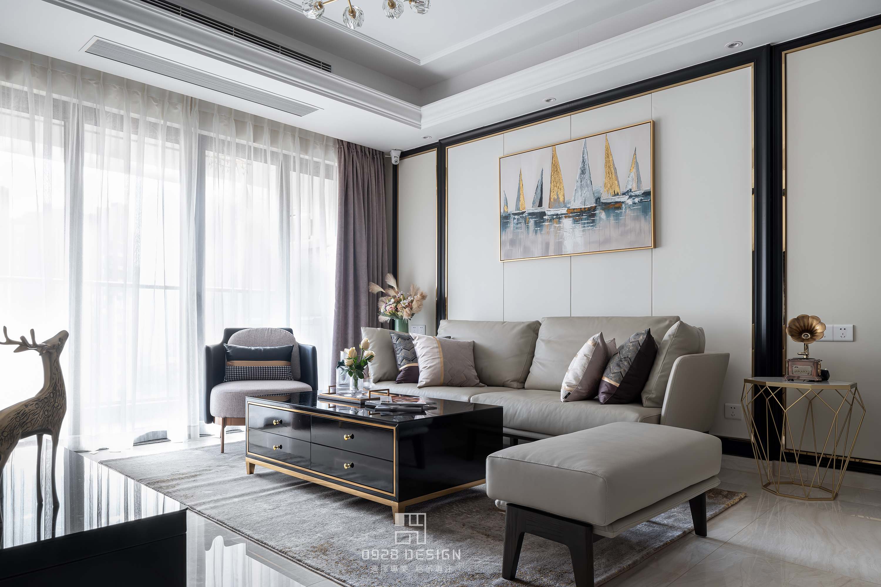 玖龙玺花园的后现代混搭家居设计-14