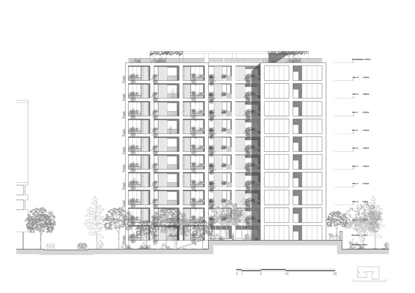 墨西哥城 BP 塔 · 开放,绿色,共享的生活空间-59