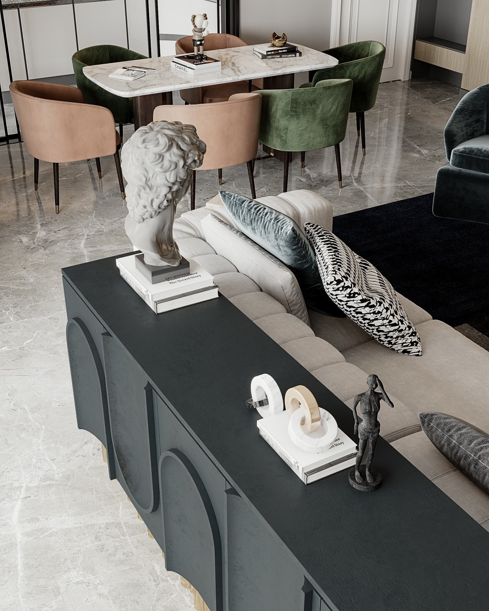 一组现代CR,光与影的静谧家居空间-8