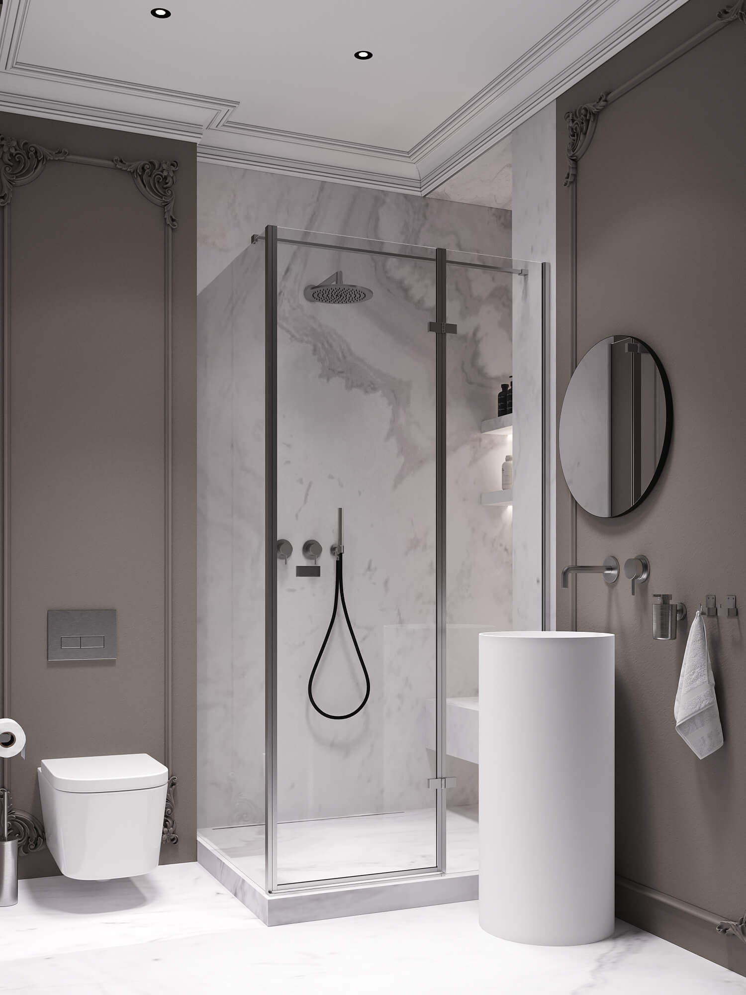 90㎡高级灰色系公寓设计 至素至简，气质非凡！-42