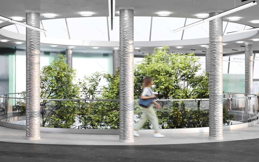 学生共享办公空间及中庭室内概念设计丨乌克兰基辅丨Lisa Polianytsia-5