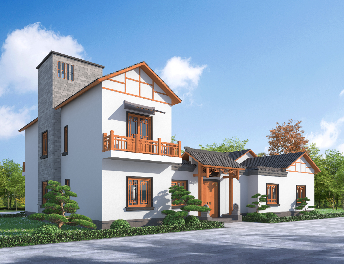 自建房外立面效果图-1