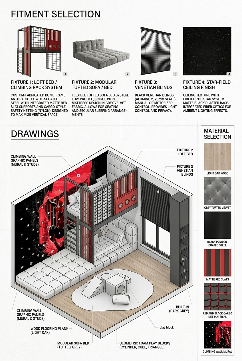 蜘蛛侠儿童房丨Mahmoud Ehab-11