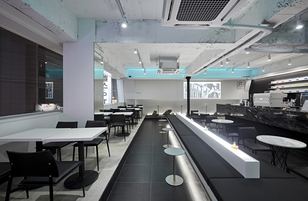 "韩国现代简约风格咖啡厅设计"-5