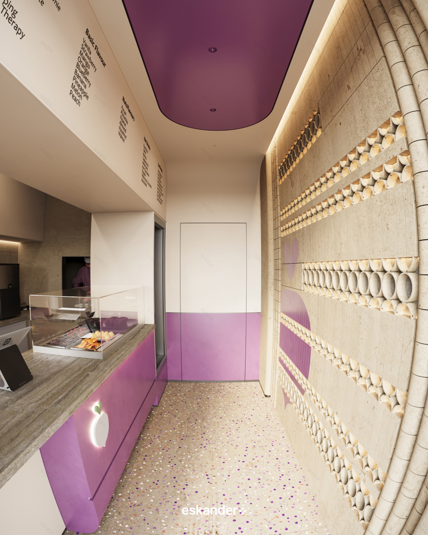 淡紫色·甜品店丨阿联酋迪拜丨Eskander Plus Studio-7