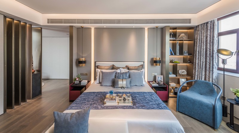 青岛金沙滩高层临海大平层生活示范空间-23