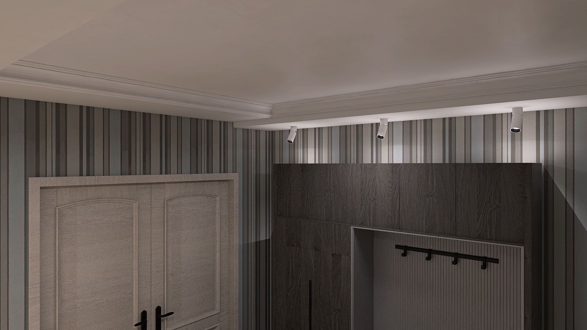 3D visualization of the hallway interior:-5