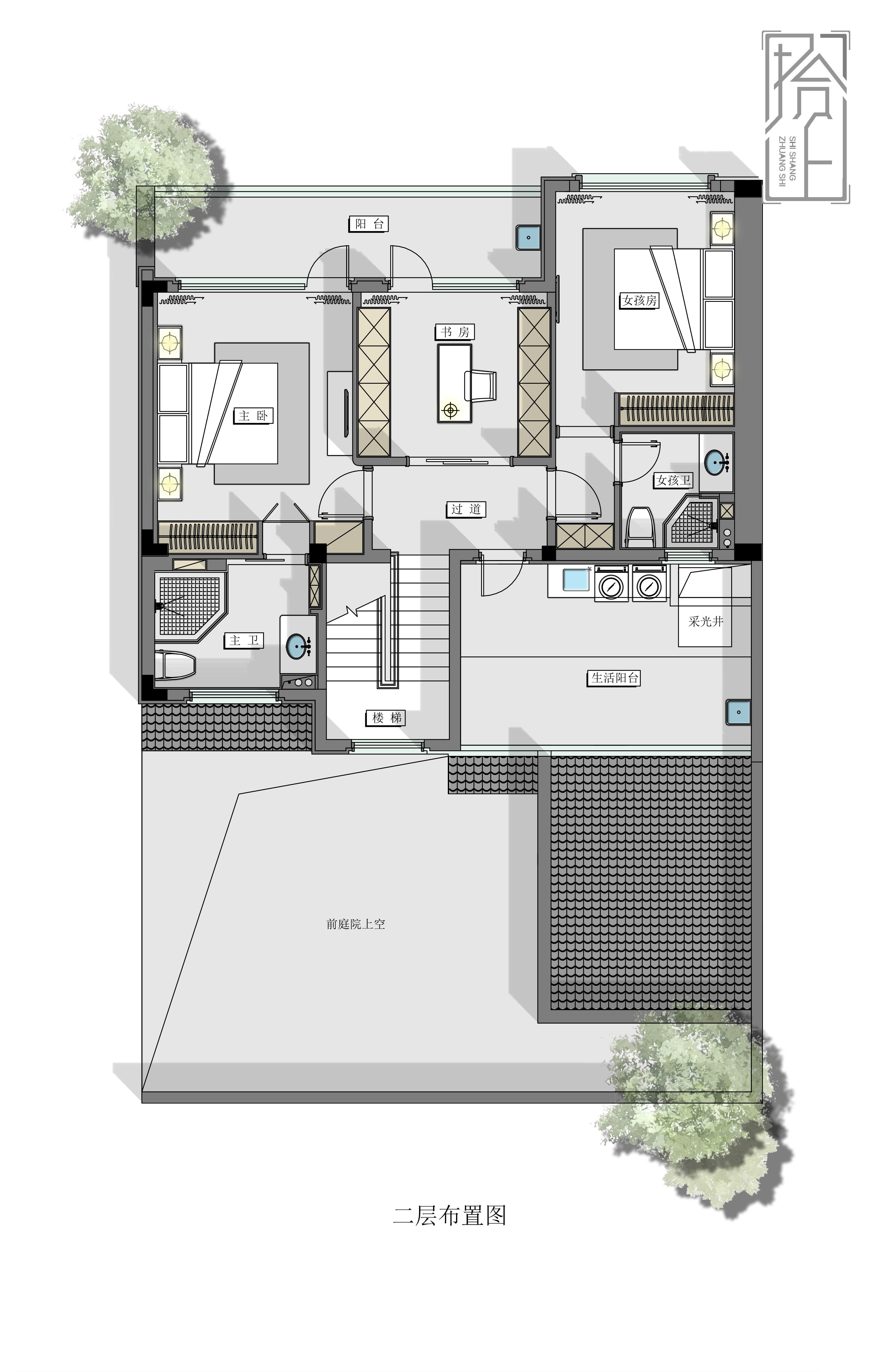 古今交融中式别墅设计丨拾上装饰-70