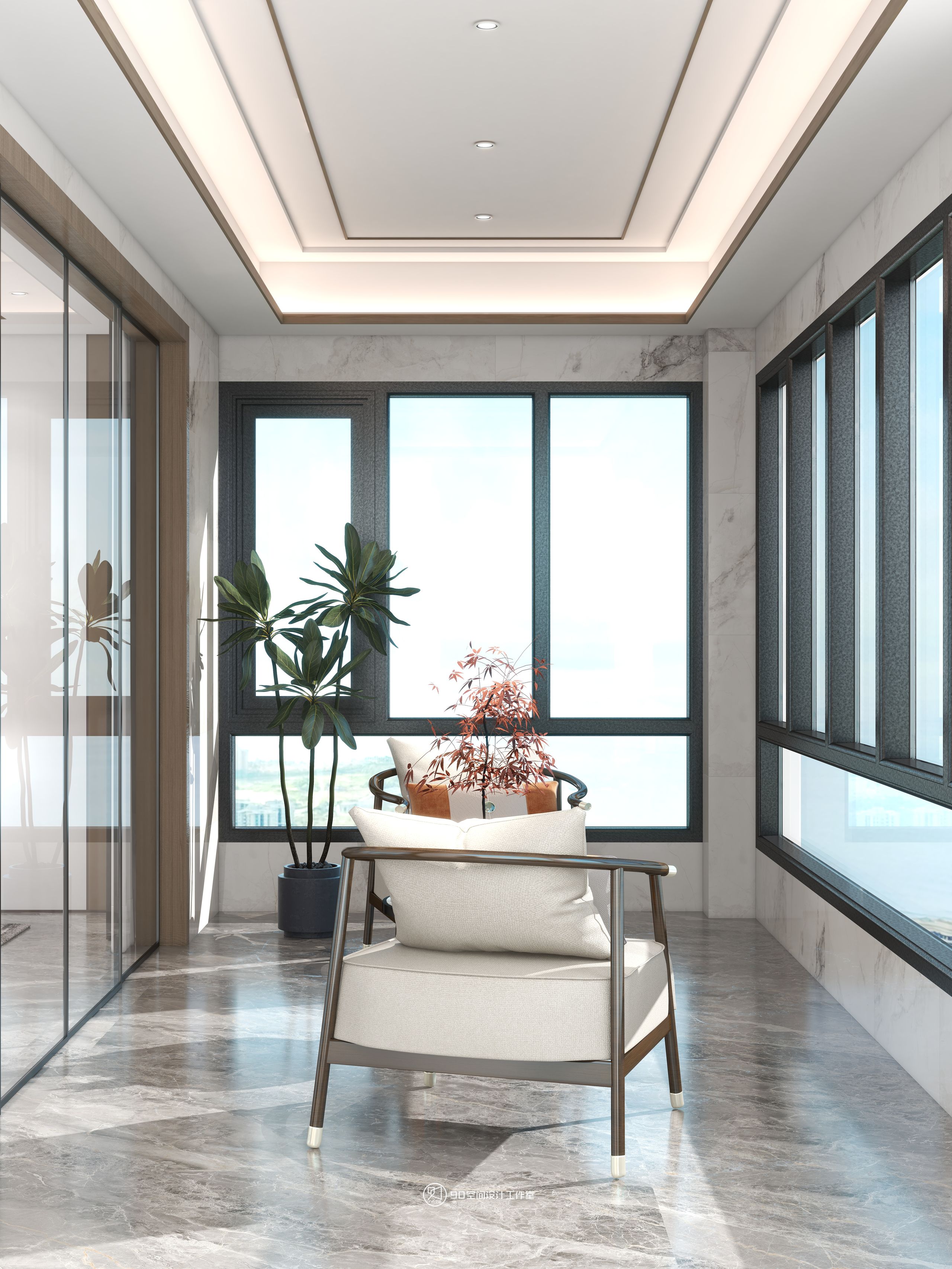 西楼别序新中式风格丨90 空间设计-51