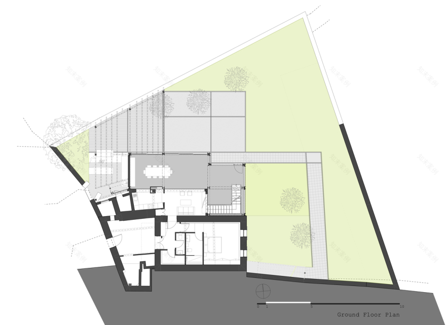 希腊山间住宅的现代钢结构玻璃延伸-11