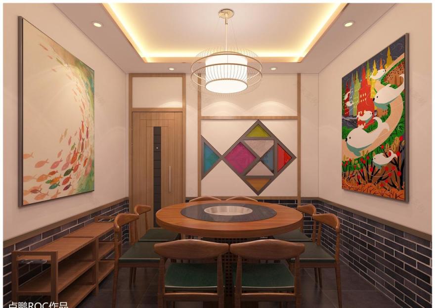 济南斗鱼阁鱼火锅,卢鹏(ROC LU)设计诠释独特室内风格-16