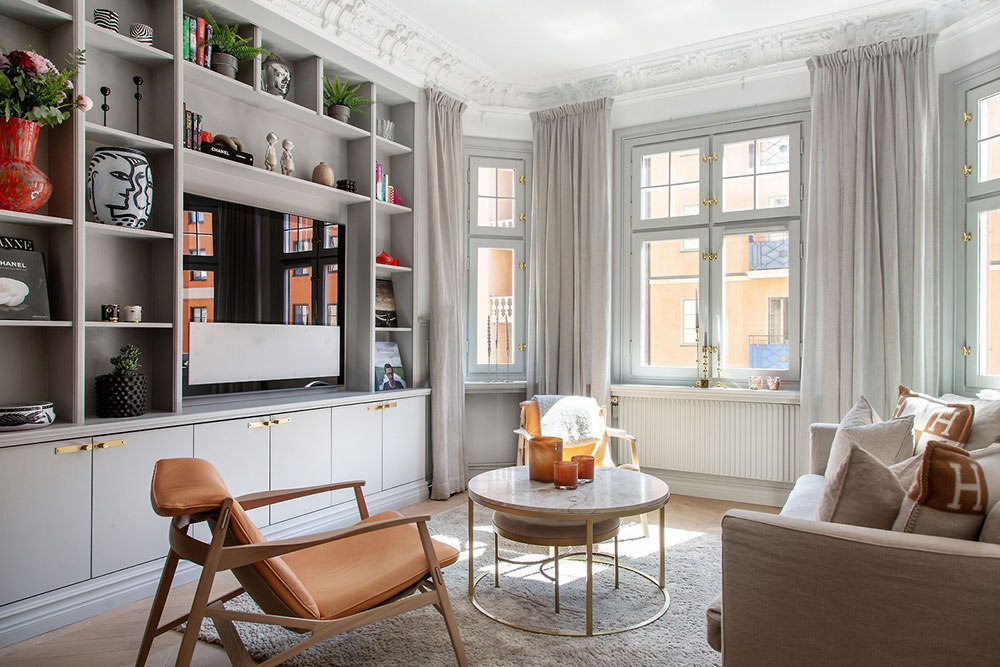 瑞典现代古典公寓的巧妙融合-8
