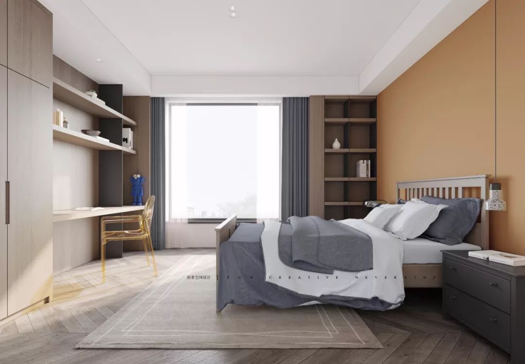 绍兴融创越州府现代大平层 | 双倍空间,大胆用色-34
