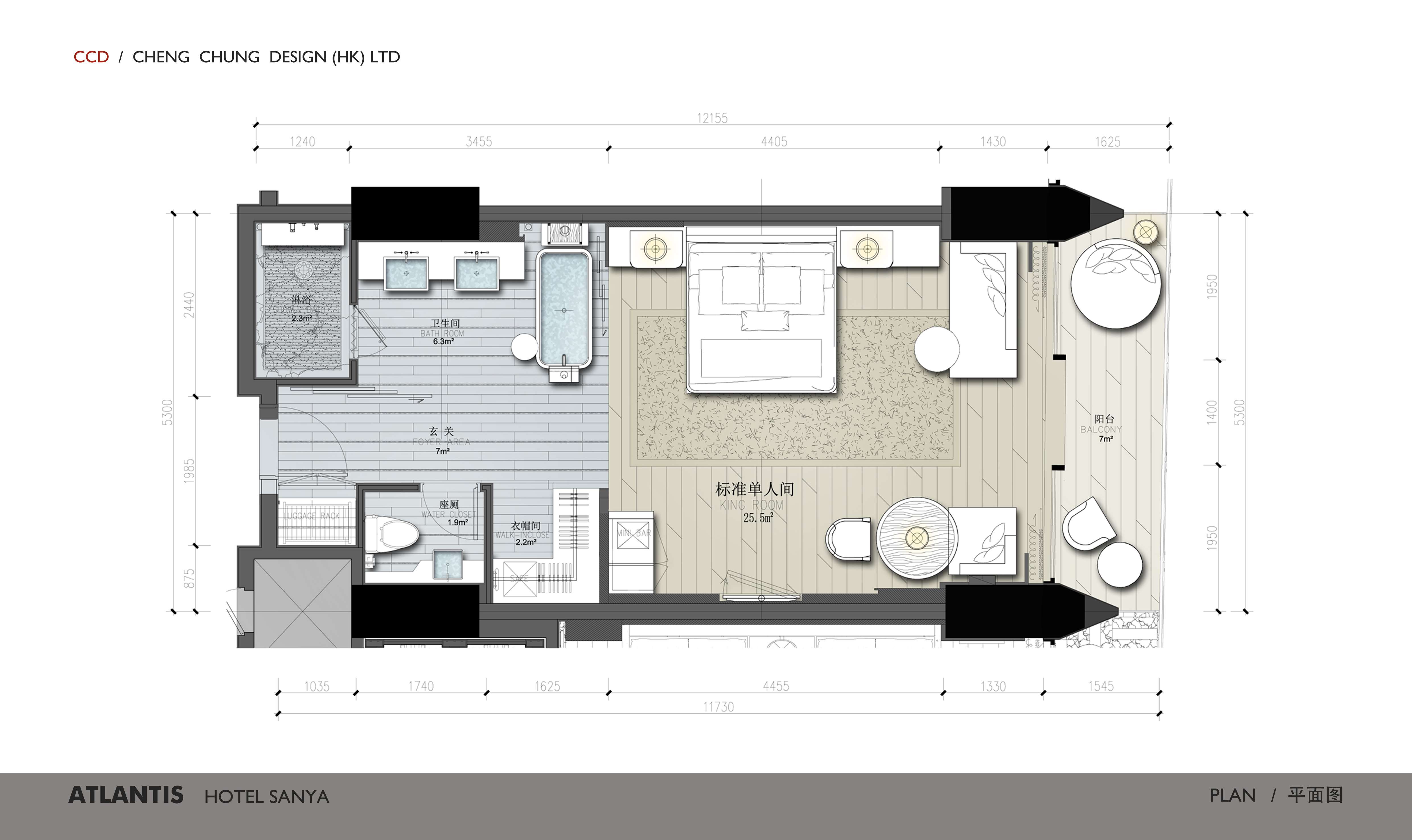 CCD－三亚亚特兰蒂斯酒店客房概念设计方案效果图-7