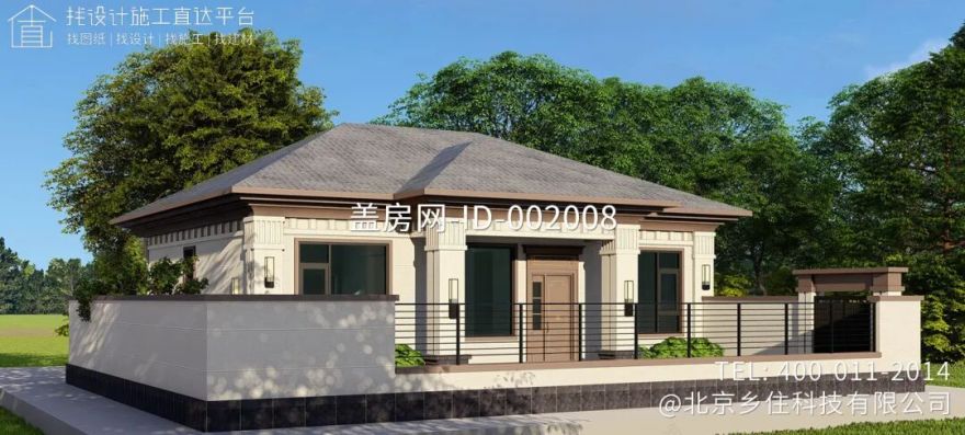 【设计师案例】土建参考造价30万,面宽12m×进深10m四川广元一层新中式别墅-31