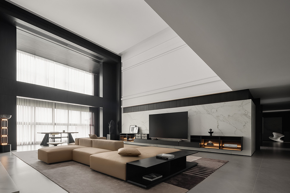 现代简约私宅空间设计丨科盛装饰设计-42