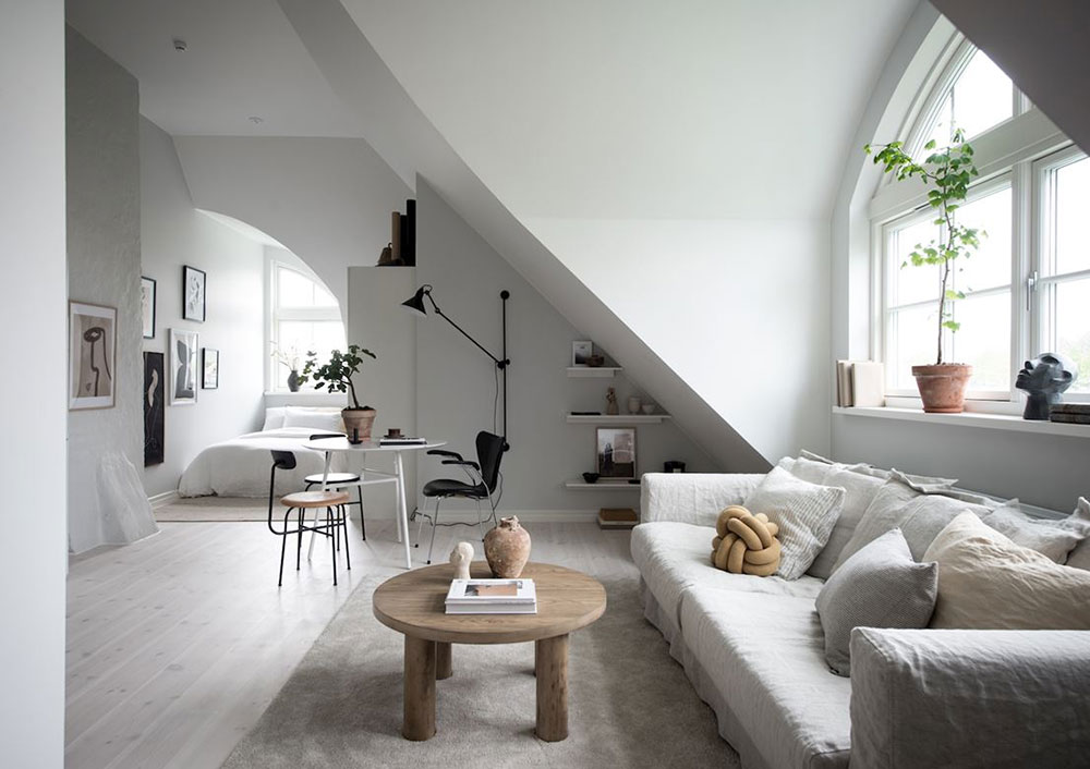 瑞典阁楼小公寓，浪漫宜居的简约空间-1