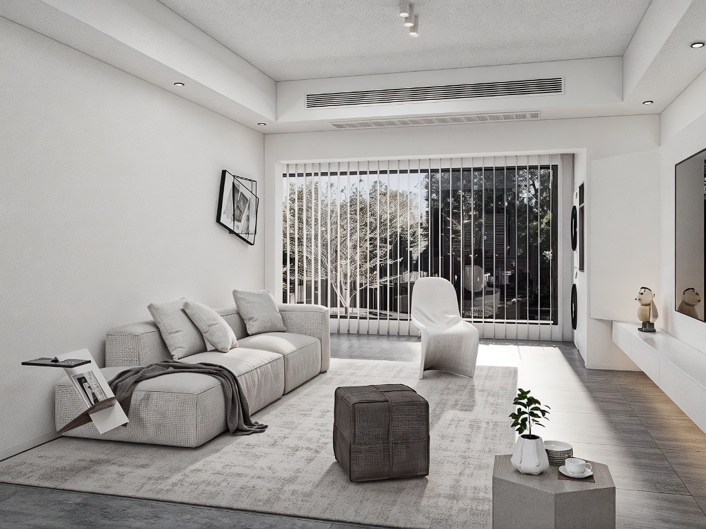 Monochrome Minimalist Apartment | Visualization-5