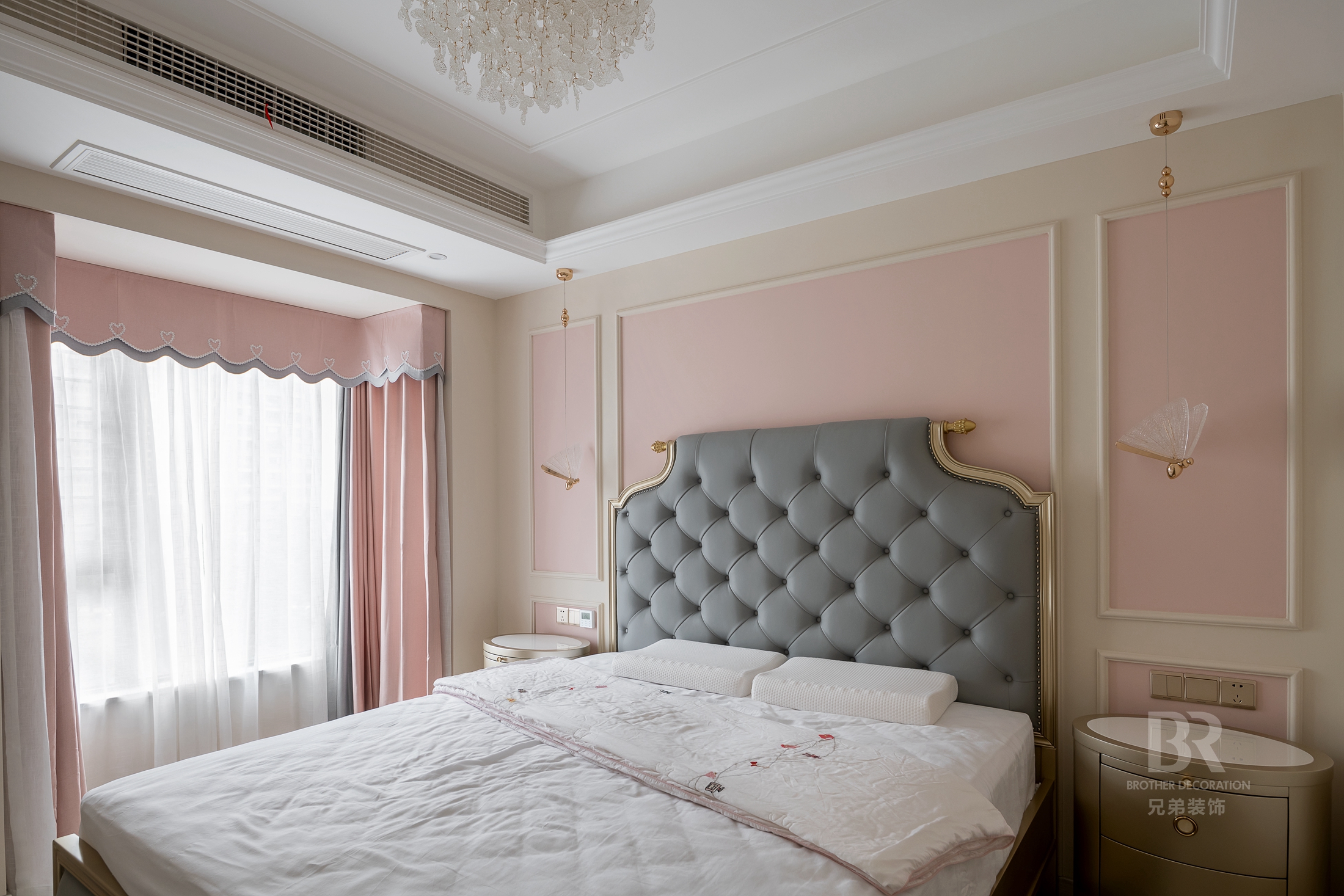 重庆阅江阁 88㎡奶油风格闺房设计丨重庆兄弟装饰公司-21