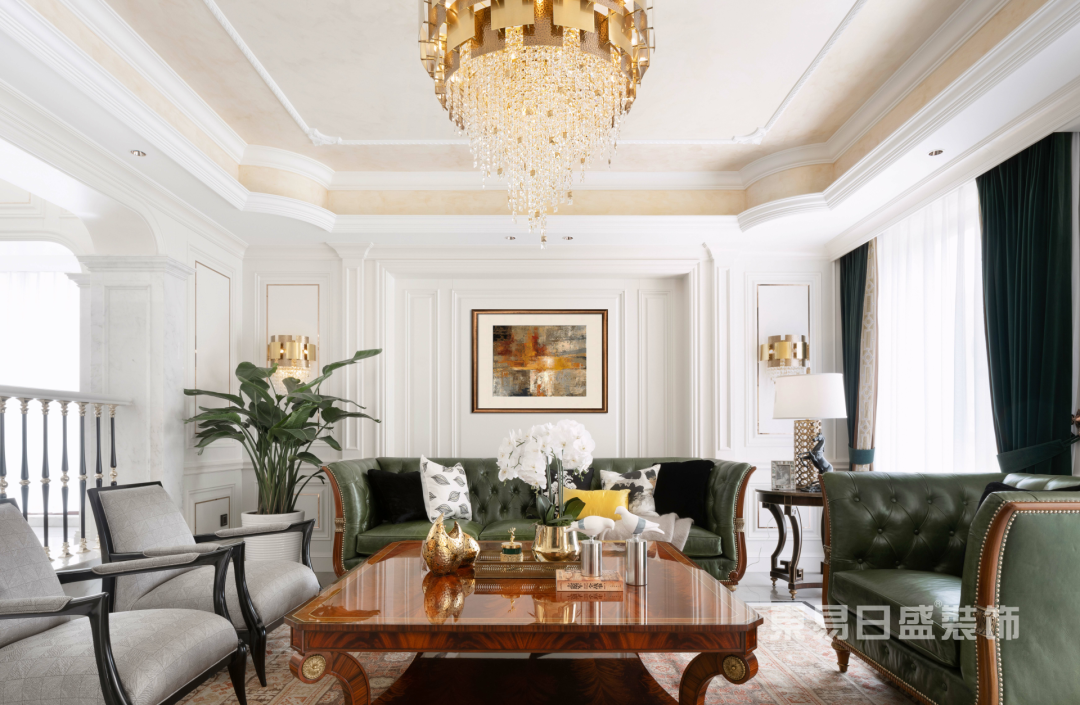 500㎡现代美式装修，别墅里的优雅时光-1