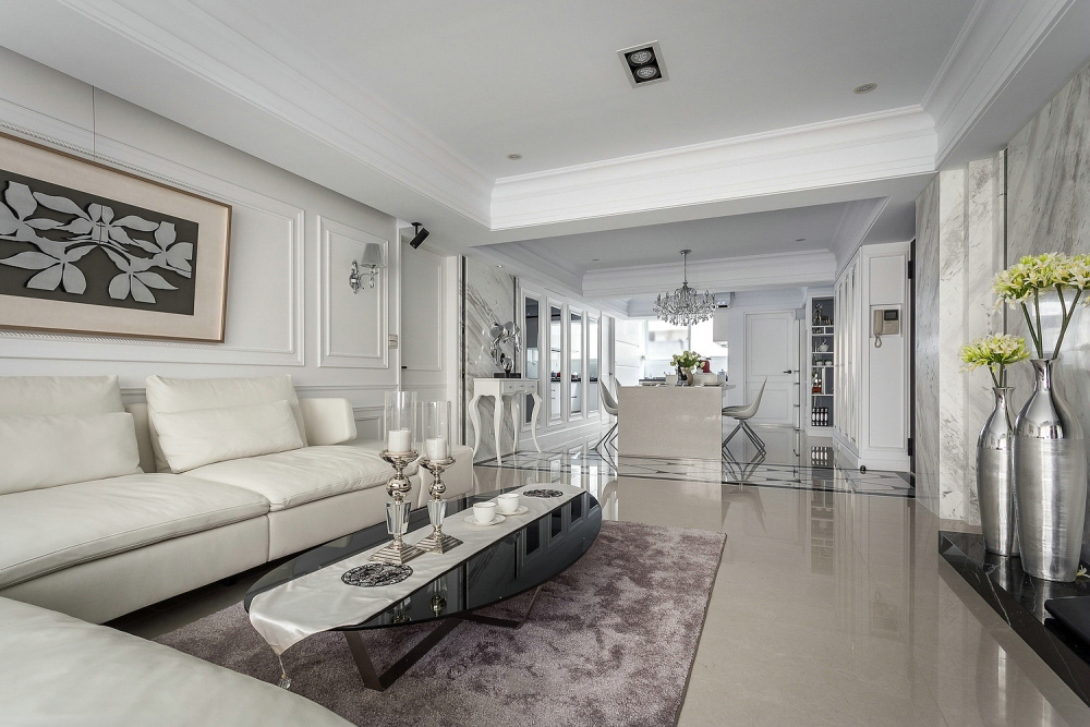 丰越设计打造现代原木金属风格样板间-8