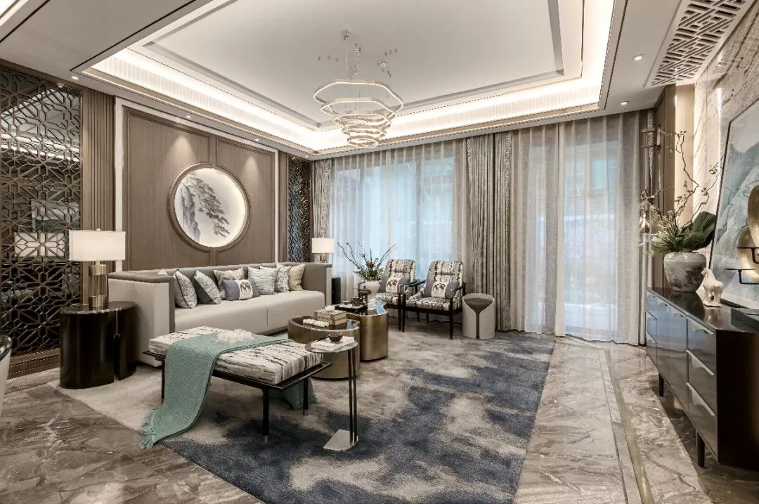 常德和瑞别墅下叠户型软装设计 | 现代风尚与东方禅意的融合-13