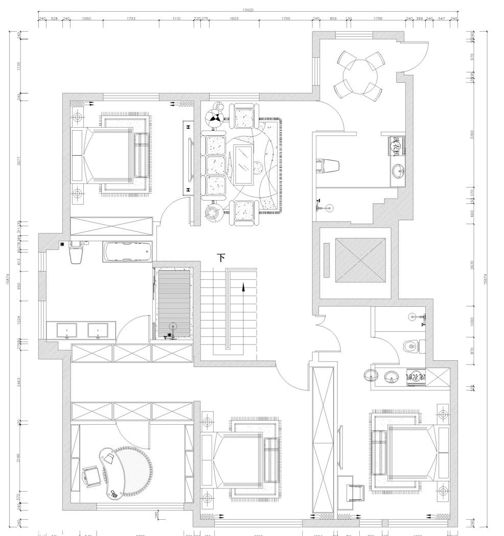 巨华紫光园美式风格样板间-1