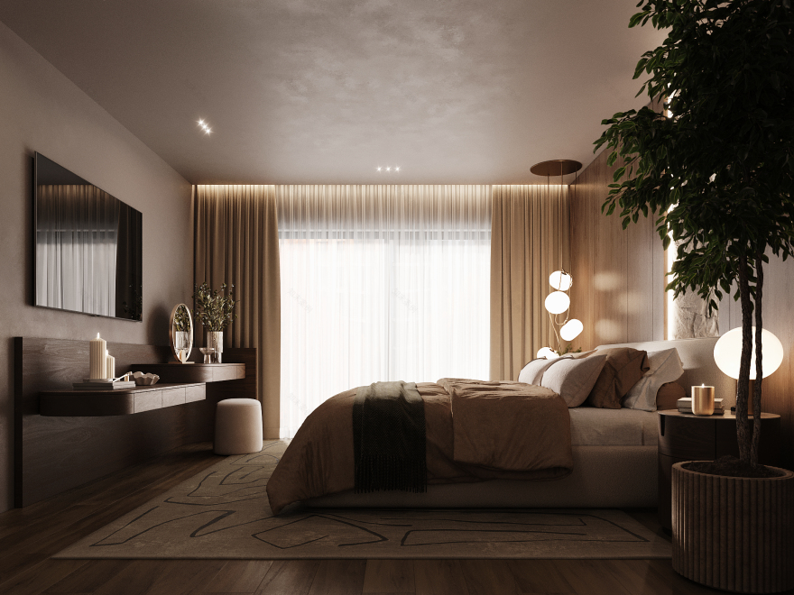 Earthy Mood & Refined Textures | Master Suite-14