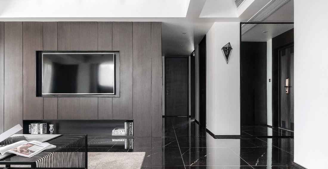 极简黑白调,开放式餐厨空间-13