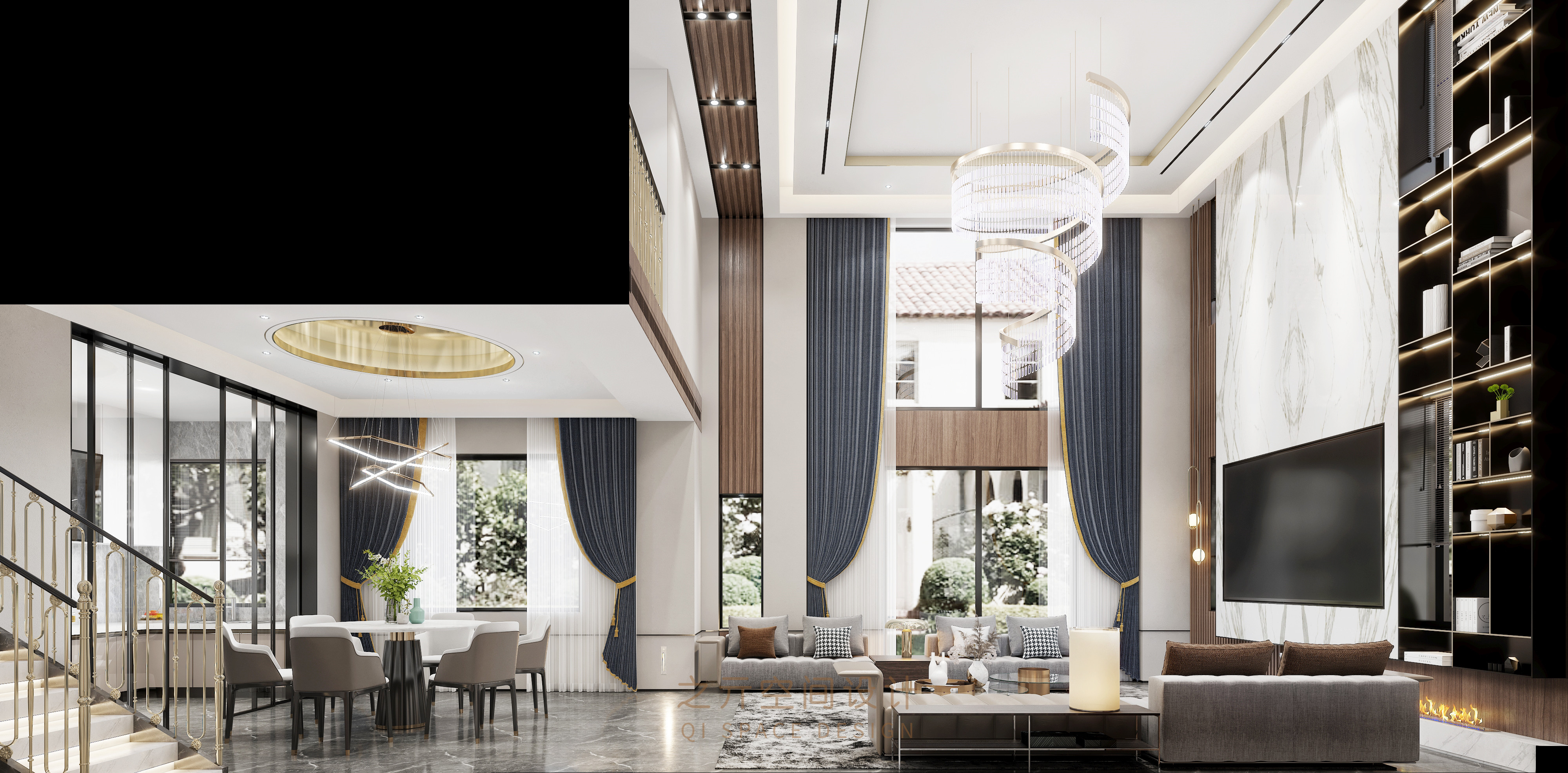 亓作 | 用一首现代诗歌礼赞生活 500㎡现代风格墅居                     -1