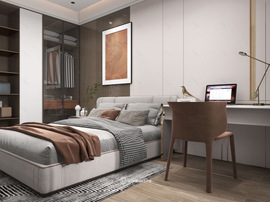 海市蜃楼现代轻奢风格挑高别墅设计丨90 空间设计-47