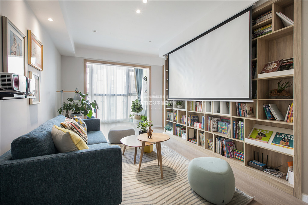 80 平北欧风润城家居,原木清新打造宽敞成长空间-17