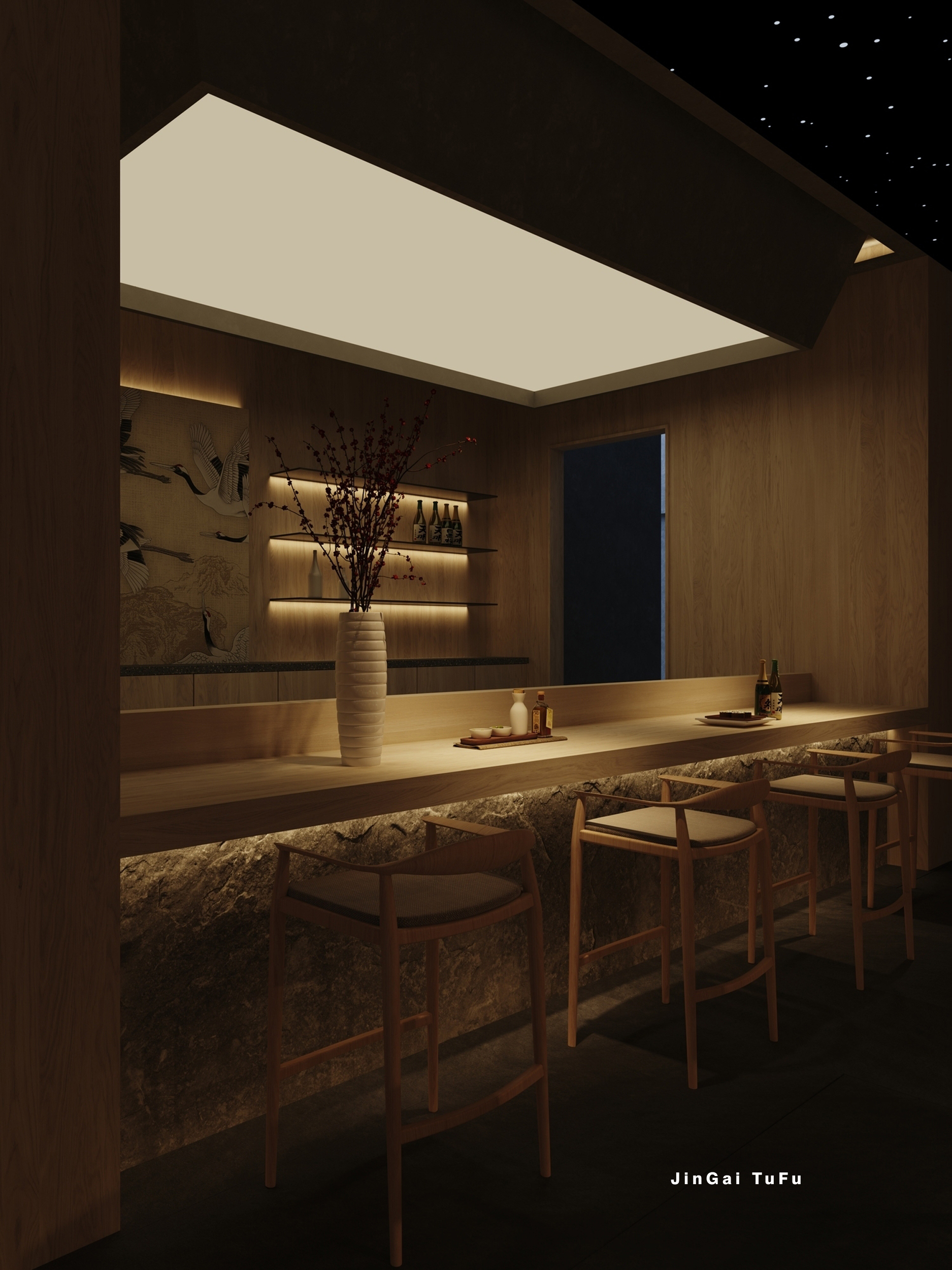 日式宁静餐饮空间设计丨图夫 x 金该-10