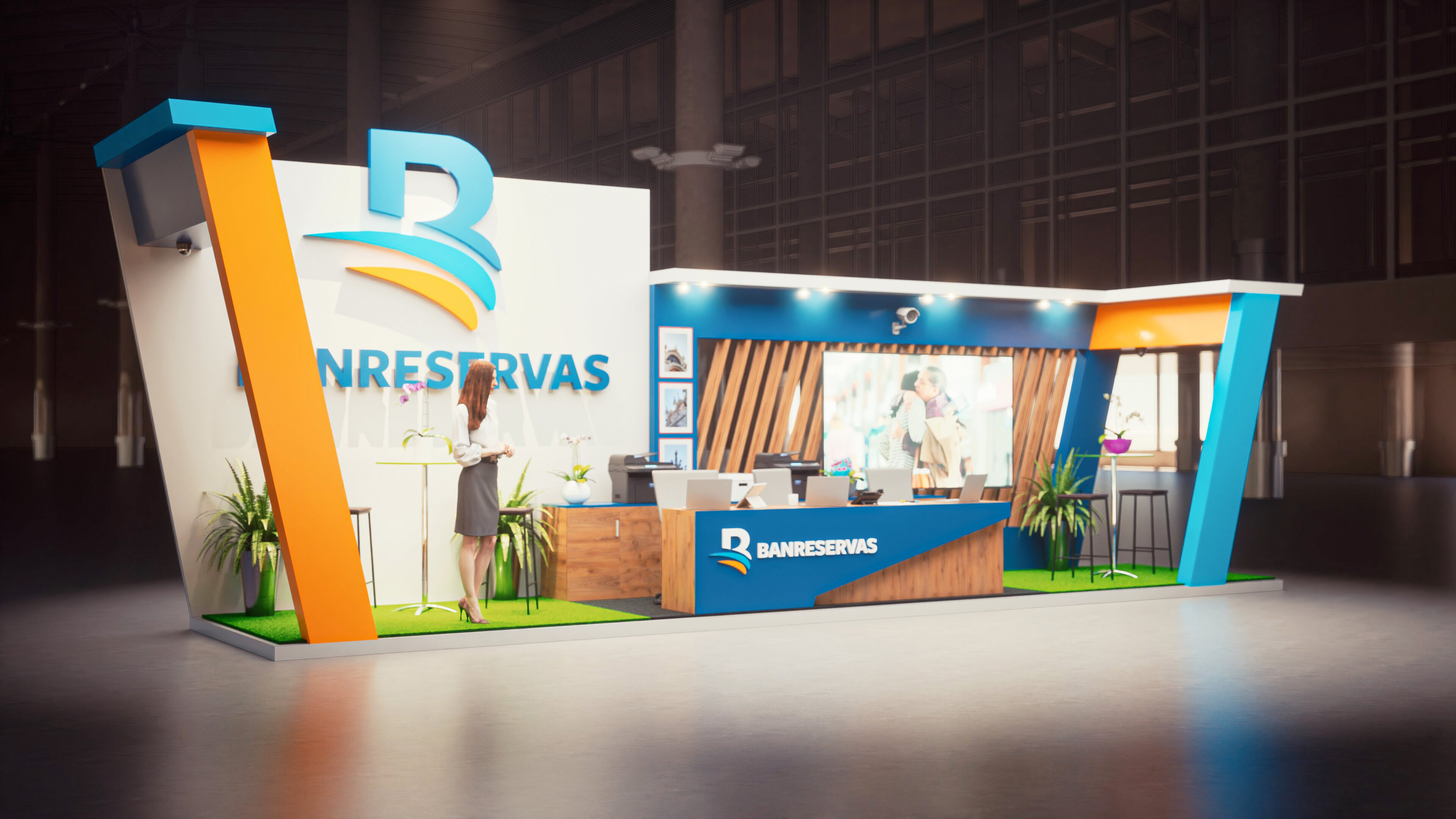 Banreservas bank stand design-1