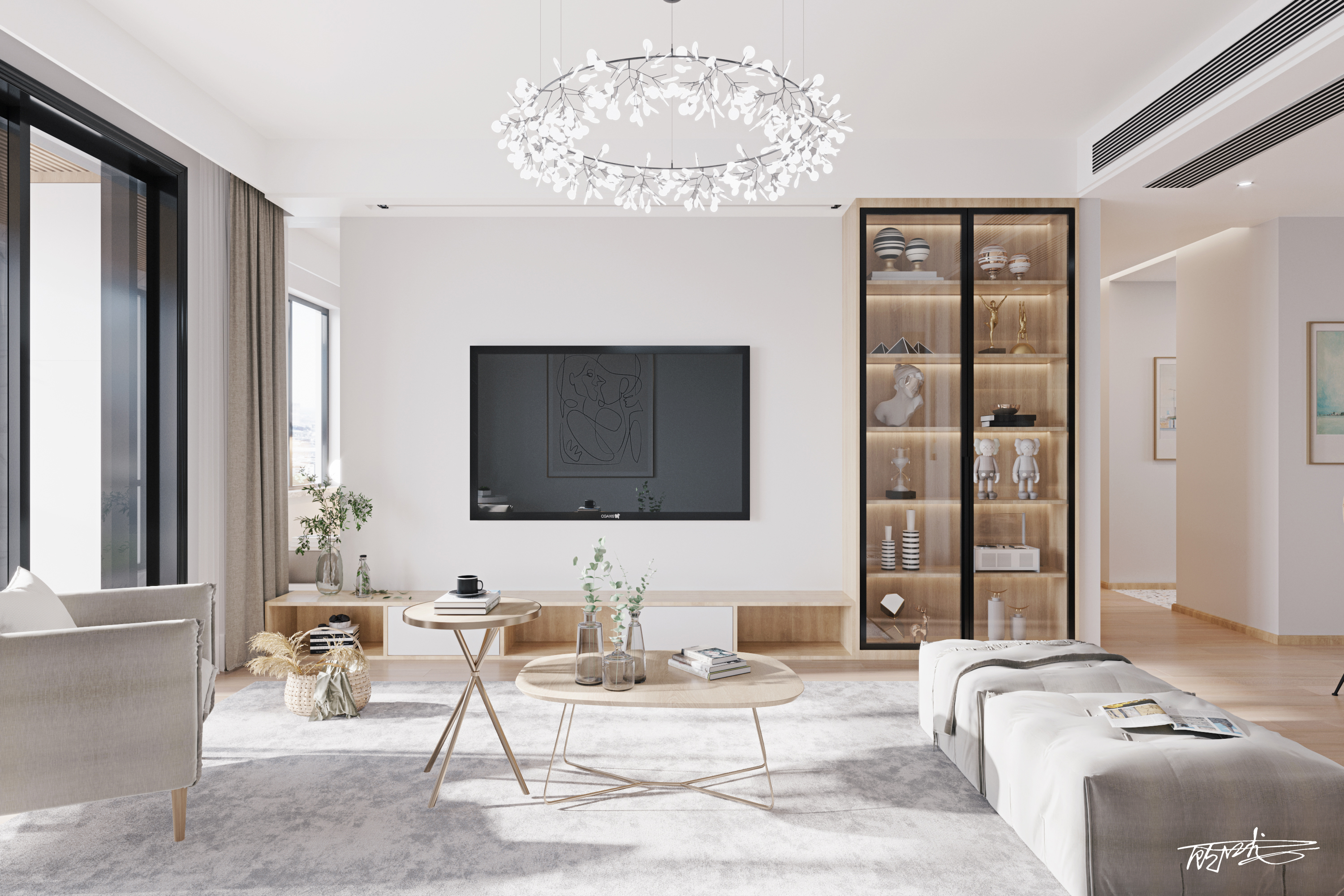 江苏南通源兴花苑 120 平米清新原味空间设计-6