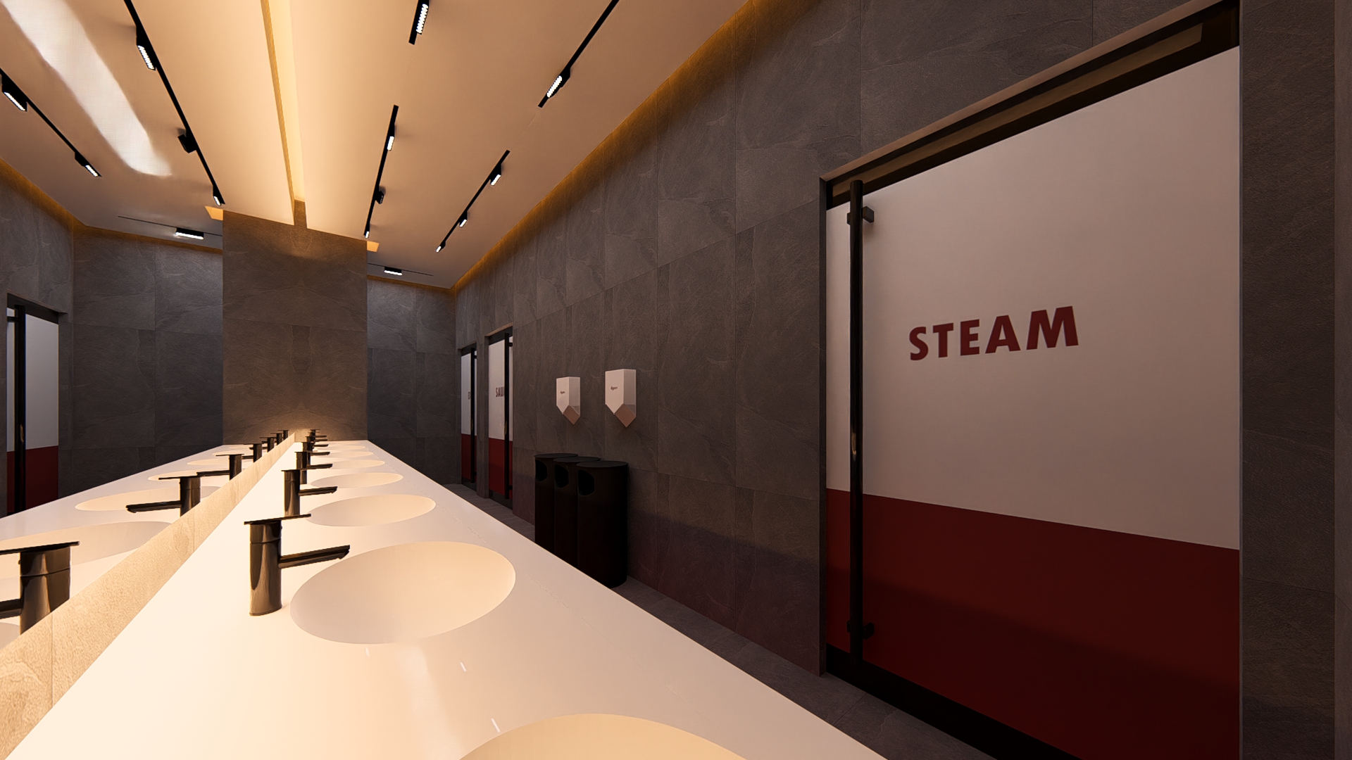 健身房更衣室及湿区室内设计-17