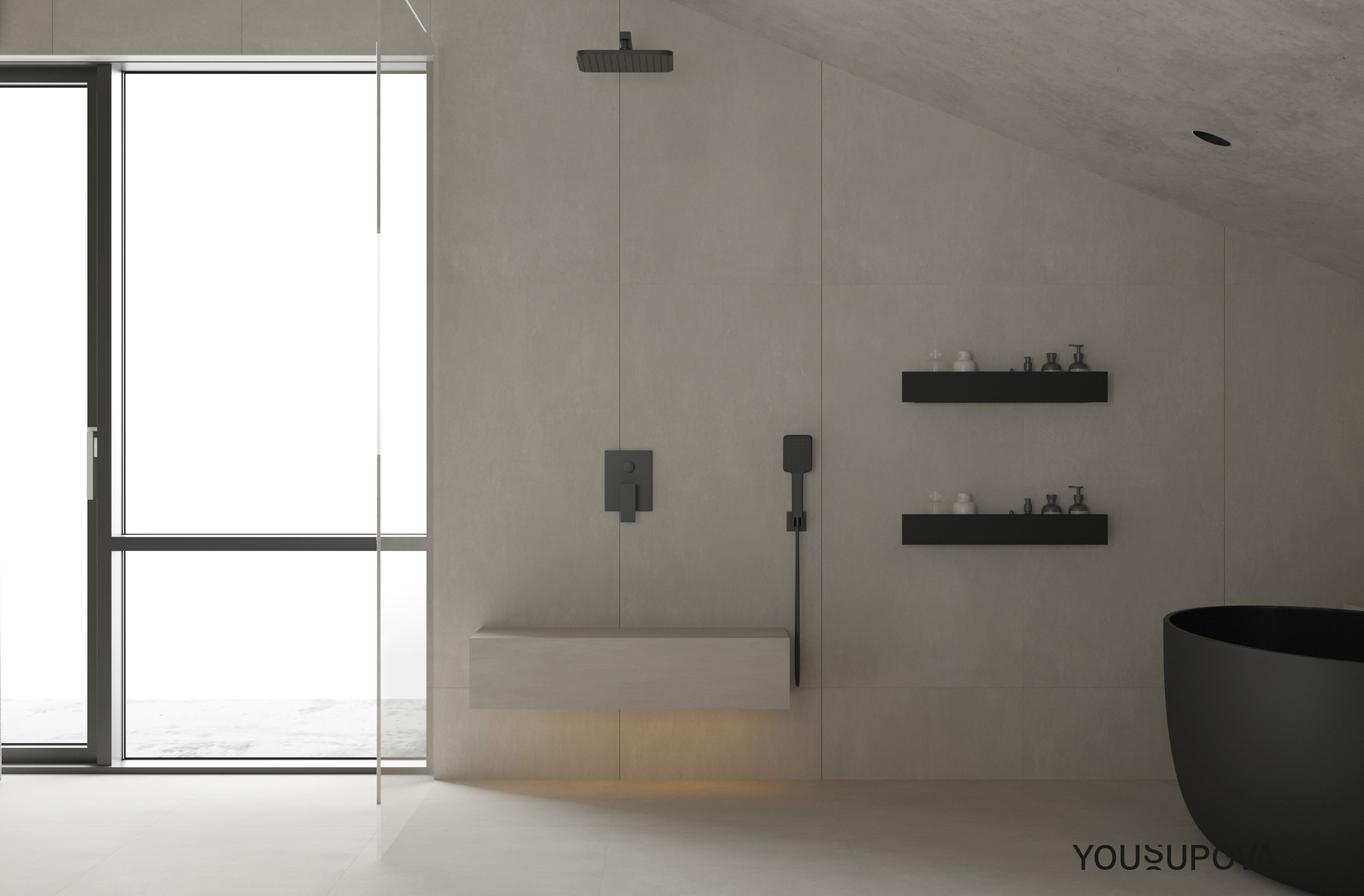 水泥灰色系 空间设计-18