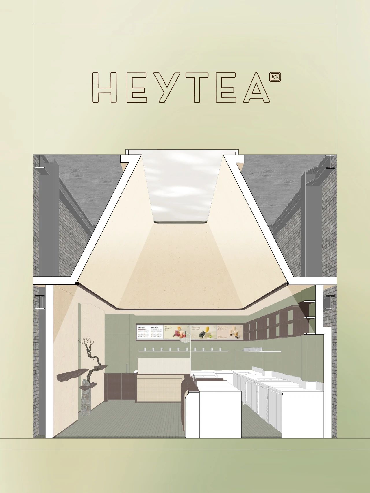 喜茶美国纽约时代广场TAELAB海外首店空间设计丨立品设计-11