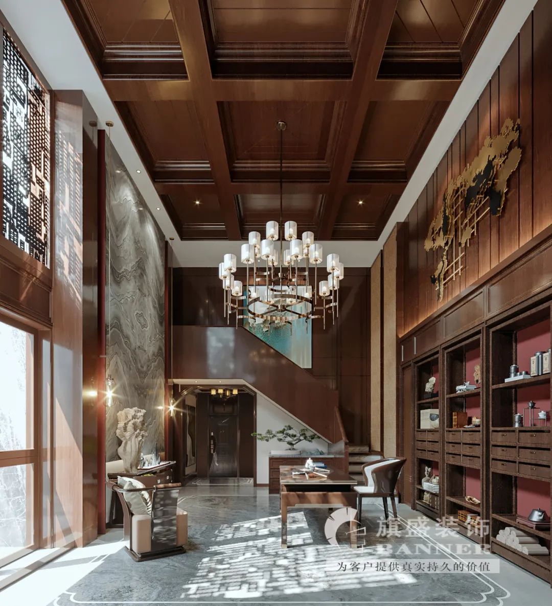 白桦林团圆新中式设计丨旗盛-54