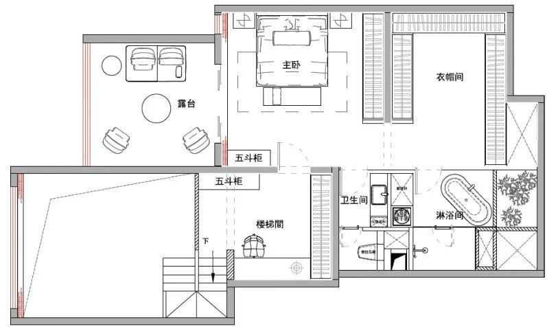 实景落地｜230㎡黑白法式复古别墅，是赫本公主的家没错了-10