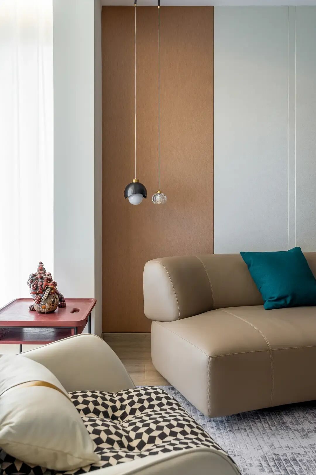 深圳120平三居15万装修，岩板木格栅碰撞出的极简舒适家，楼下邻居都羡慕！-11