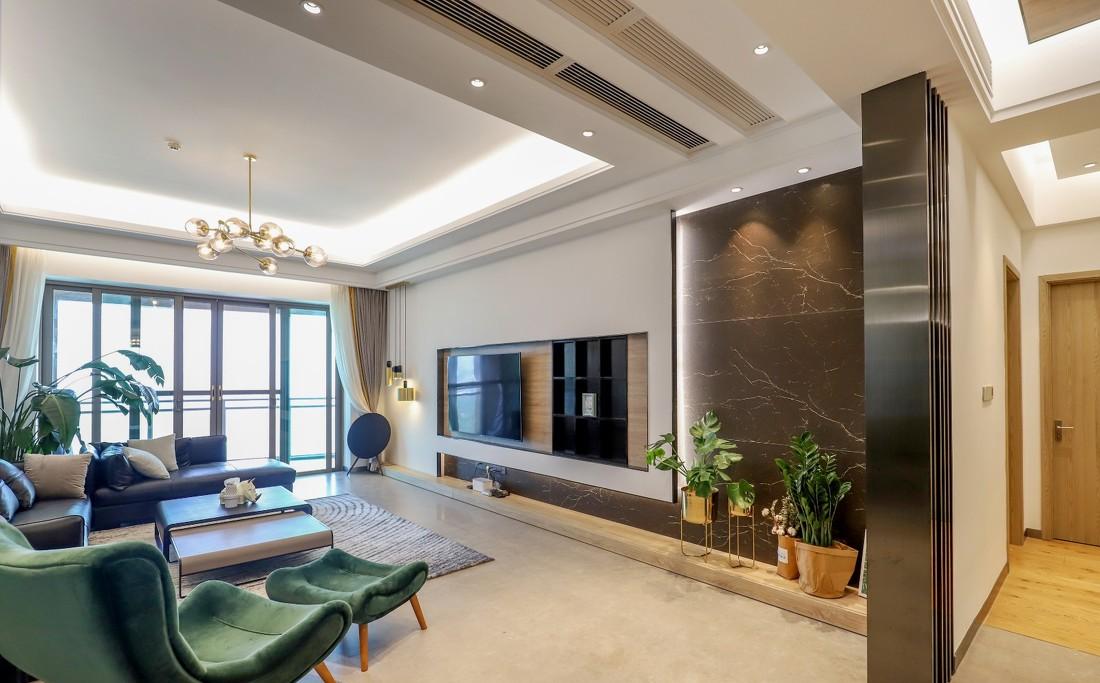 广州轻奢北欧风大户型设计,多元素空间利用-12