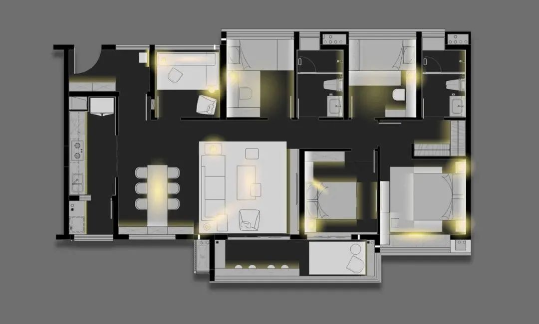 广州 185㎡叠墅样板间，演绎轻快都市生活-116