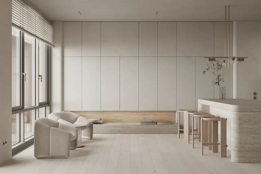 奶油色调温润家居丨Zeworkroom Studio-13