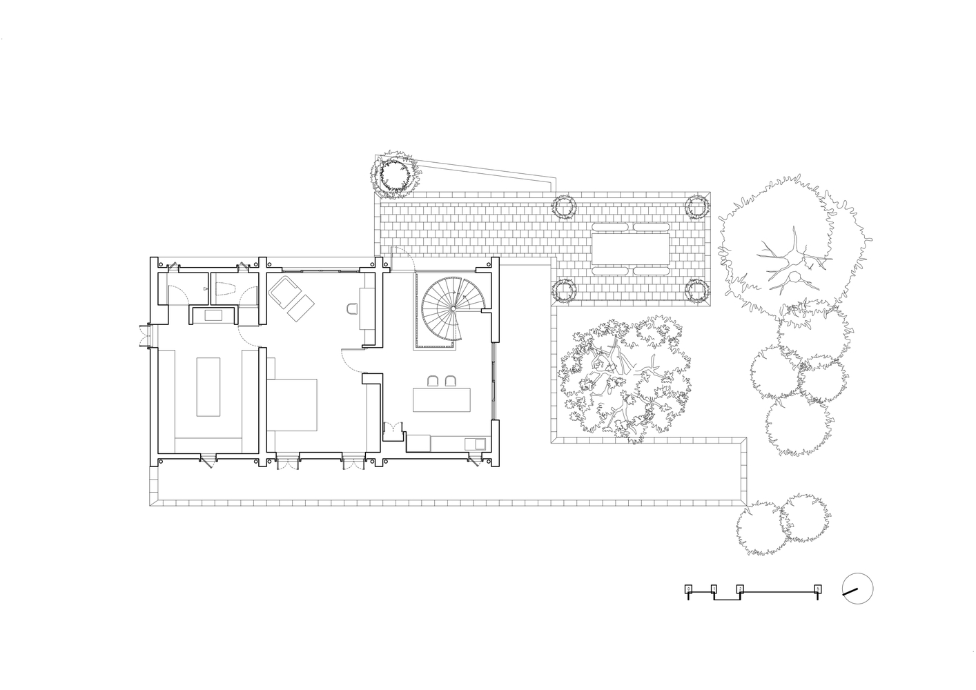 泰国 Baan Bangpok 家庭住宅，垂直螺旋楼梯设计-80