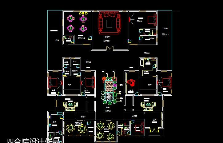 
四合院古建设计图_四合院设计-四合院山庄 -1