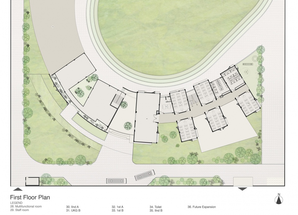 弧形堡垒校园 | 印度 St Martha Bethany Vidyalaya 学校一期设计-52